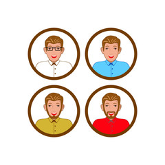 vector of Men logo icon avatar logo design eps   format