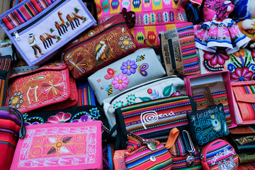 close up Peru purses