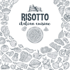 Vector Risotto Ingredients