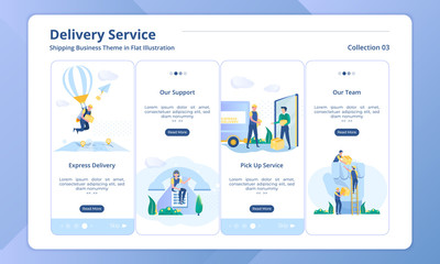 Obraz na płótnie Canvas Delivery service illustration in set of collection 3