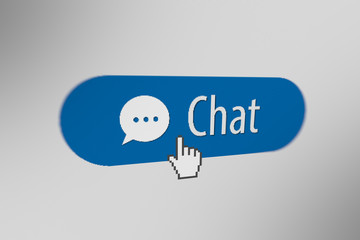 Mouse Cursor Clicking Chat Button.  