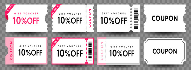 COUPON FASHION TICKET CARD  element template for graphics design. Vector illustration - obrazy, fototapety, plakaty