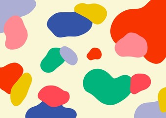 Minimal abstract colorful random shape background.