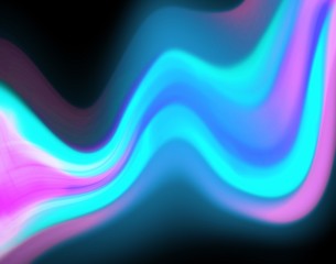 Abstract movement of purple and blue and pink light effect to futuristic and technology wavy background