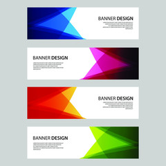 Naklejka premium Vector Abstract design banner web template