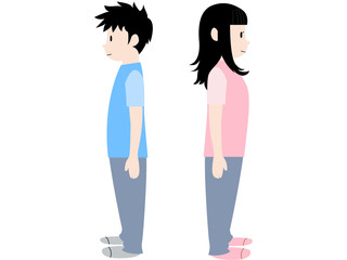 良い姿勢と悪い姿勢　良い姿勢