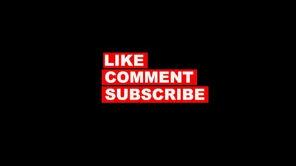 Like Comment Subscribe GFX Element with alpha channel