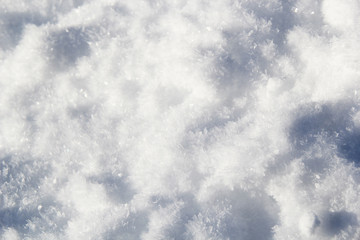Snow Crystals and Snowflakes Background in White