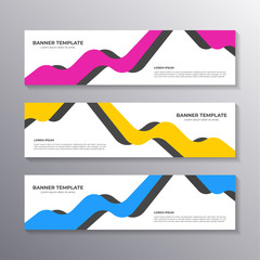 Obraz premium Banner with minimal design, cool geometric business background, Applicable for Banners, Header, Footer, Advertising