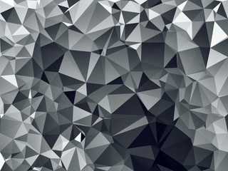 Obraz premium Black and white polygon pattern backdrops. Beautiful geometric gradient background. Templates for placards, reports, banners, flyers and presentations.