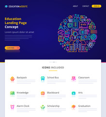 School & Education Home Page Design Concept.