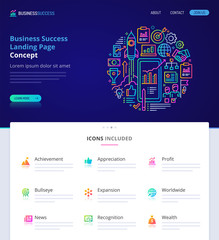 Business Success Home Page Design Concept.