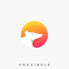 Fox Circle Illustration Vector Template