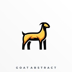 Goat Abstract Illustration Vector Template.