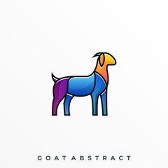 Goat Abstract Illustration Vector Template