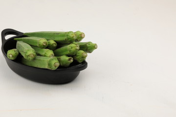 A bundle of fresh Lady's finger or Okra
