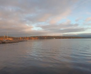 Obraz premium sunset over the Oslofjord - Lysaker 