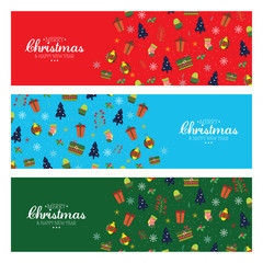 Christmas banner set. Abstract Christmas web banner design template background