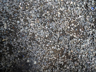 Close up look of gravel as landscape cover material