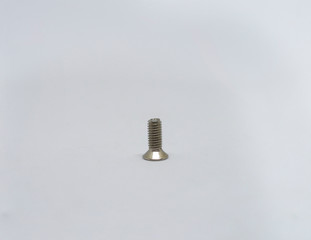 close up marco old metal nut on isolate background - 308375442