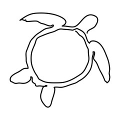 graphic sea turtle,vector illustration of sea turtle,vector of turtle design on a white background
