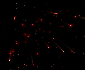 firework lights on black background