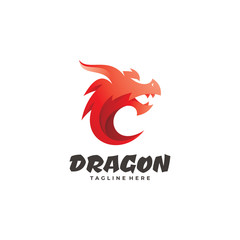 Modern Abstract Dragon Serpent Monster Mascot Logo