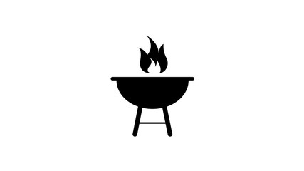 Grill Icon   Illustration In Flat Style