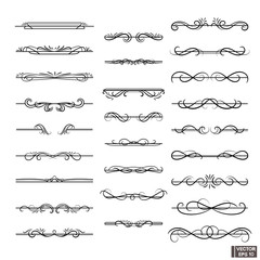 Obraz premium Zestaw ozdobnych przegródek wiruje. Ozdobne elementy dekoracyjne.