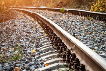 The dead end of the railway corroded over time.