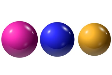 colorful balls isolated on white background