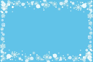 Fototapeta na wymiar christmas background with snowflakes and place for text