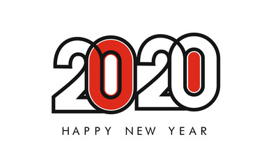  Happy New Year. Christmas posters and greeting card in beautiful background with decoration.2020 numbers. Vector illustration. Winter holiday invitations