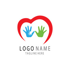 HAND CARE LOGO TEMPLATE VECTOR.