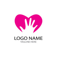 HAND CARE LOGO TEMPLATE VECTOR.