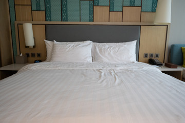 Hotel bed contemporary luxury soft bed decoration.