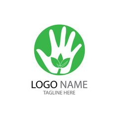 HAND CARE LOGO TEMPLATE VECTOR.