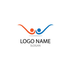 Fototapeta premium ADOPTION AND COMMUNITY CARE LOGO TEMPLATE ICON VECTOR