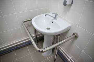 toilet for disabled person, toilet and toilet paper, handle bar for supporting