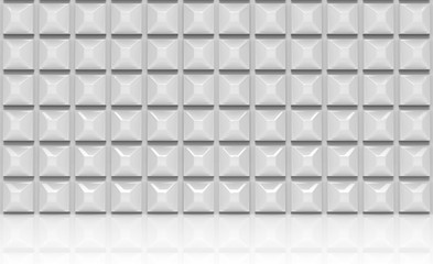 3d rendering.  minimalist modern square grid pattern ceramic tiles wall and floor background.
