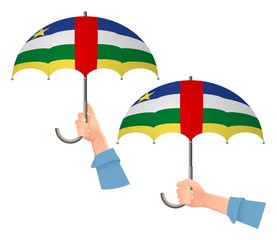 Central African Republic flag umbrella
