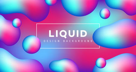 Liquid with vibrant color background design
