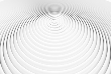 Fototapeta na wymiar Abstract Architecture Background. 3d Illustration of White Circular Building. Modern Geometric Wallpaper. Futuristic Technology Design