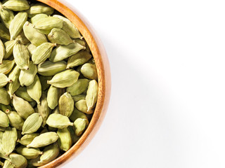 Spice Green Cardamom (Elettaria cardamomum) makes food tastier and healthier. Indian kitchen ingredient