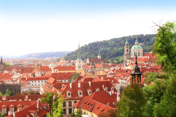 Fototapeta premium Old houses on Old Town Square, Prague, Czech republic