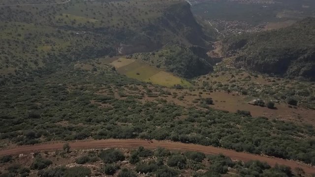 drone shoot mountain in benimallal city morocco north african
