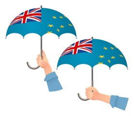 Tuvalu flag umbrella