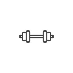 Fitness Dumbbell line icon. linear style sign for mobile concept and web design. Sport barbell outline vector icon. Symbol, logo illustration. Vector graphics