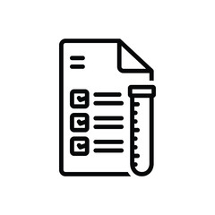 Fototapeta premium Black line icon for test 