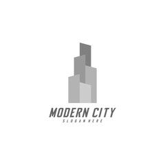 Modern City Logo Design Vector Template, Real estate Logo Concept, Emblem, Design Concept, Creative Symbol, Icon